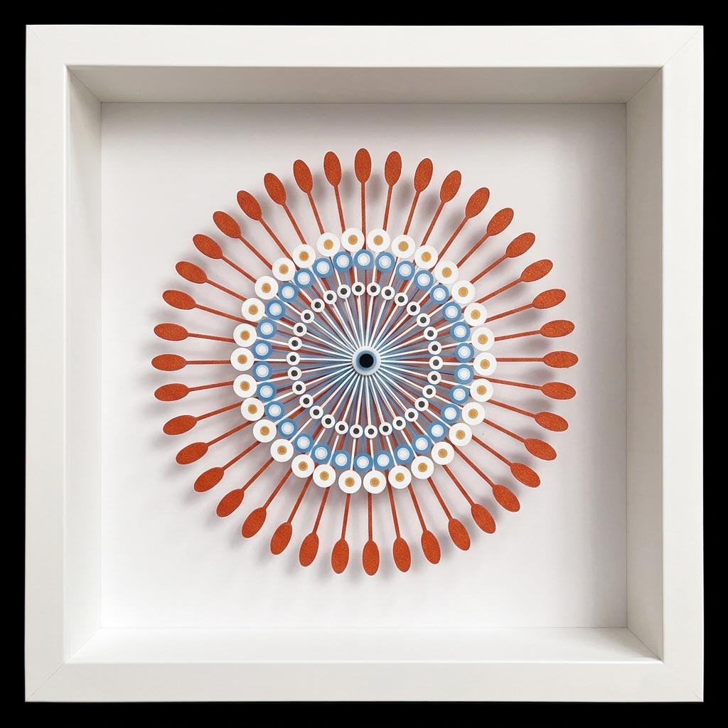 fiore arancioine cornice